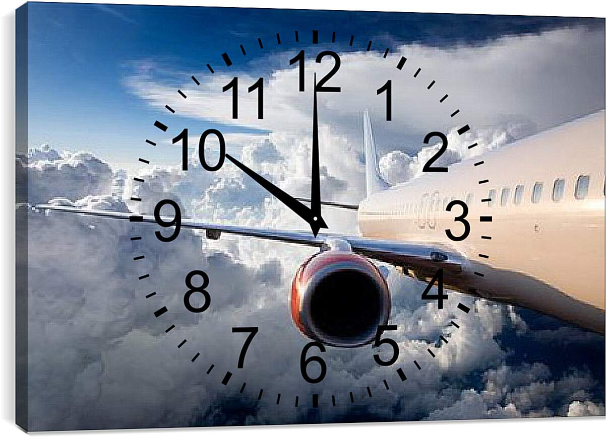 Часы картина - Двигатель самолёта