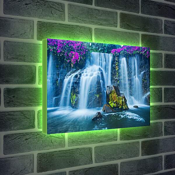Лайтбокс световая панель - Водопад в цветах