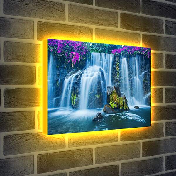 Лайтбокс световая панель - Водопад в цветах