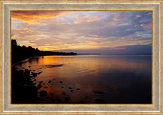 Картина в раме - Озеро Ладога