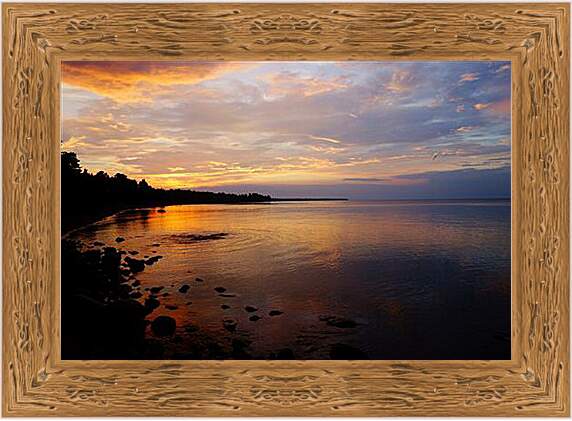 Картина в раме - Озеро Ладога