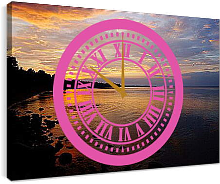 Часы картина - Озеро Ладога