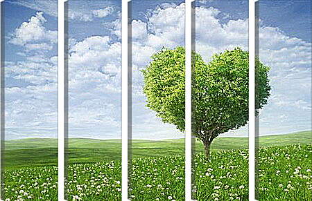 Модульная картина - the love tree - дерево любви
