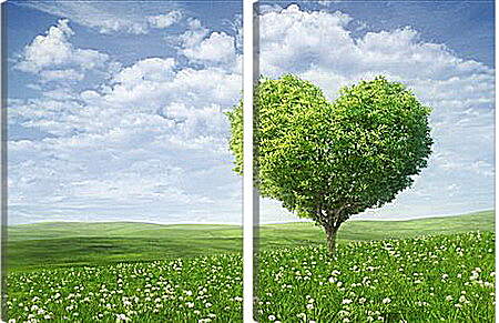 Модульная картина - the love tree - дерево любви
