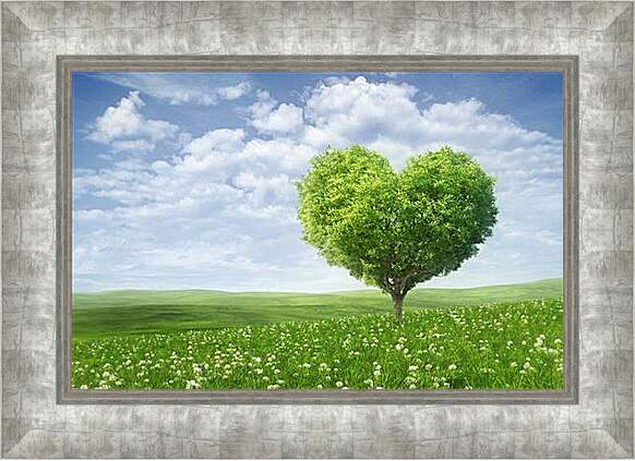 Картина в раме - the love tree - дерево любви
