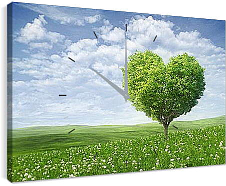 Часы картина - the love tree - дерево любви
