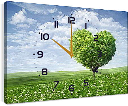 Часы картина - the love tree - дерево любви

