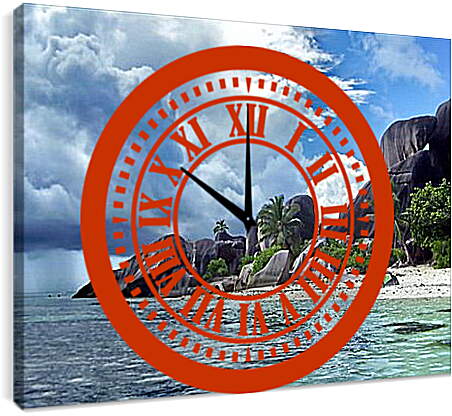 Часы картина - Морской пляж