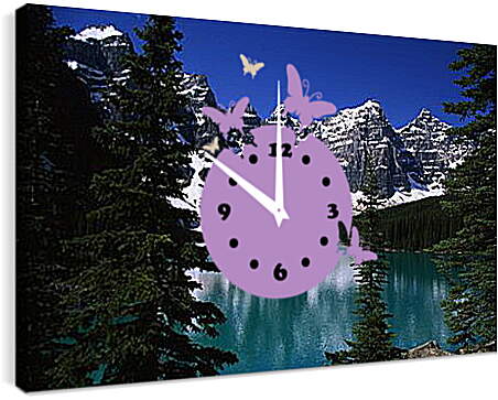 Часы картина - Озера Канады