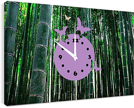Часы картина - бамбук
