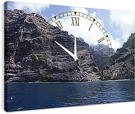 Часы картина - Скалы и море