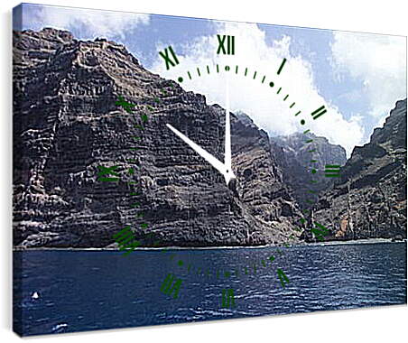 Часы картина - Скалы и море