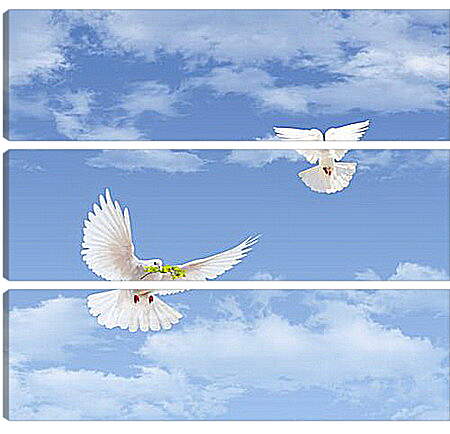 Модульная картина - Sky with goubyami - Небо с гоубями