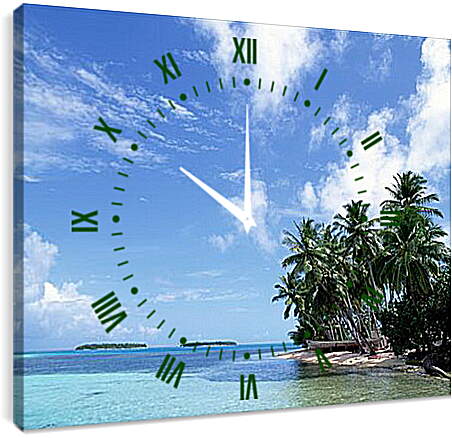 Часы картина - пляж