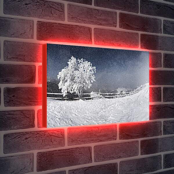 Лайтбокс световая панель - Зимний пейзаж