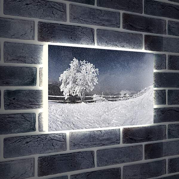 Лайтбокс световая панель - Зимний пейзаж