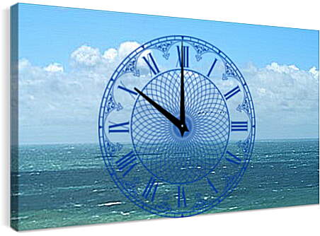 Часы картина - Шторм на море