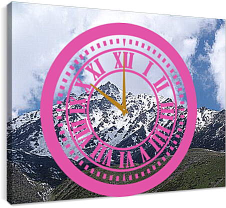 Часы картина - Горы Алмааты