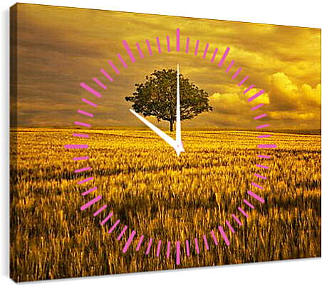 Часы картина - Золотое поле
