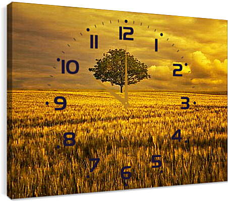 Часы картина - Золотое поле
