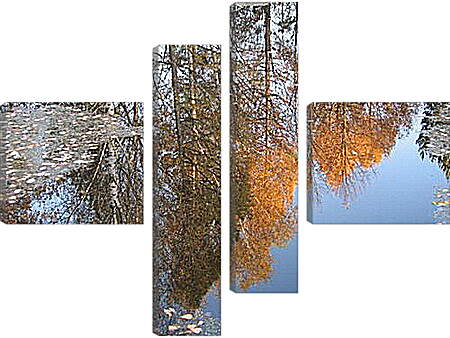 Модульная картина - Осеннее отражение