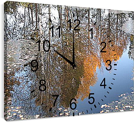 Часы картина - Осеннее отражение