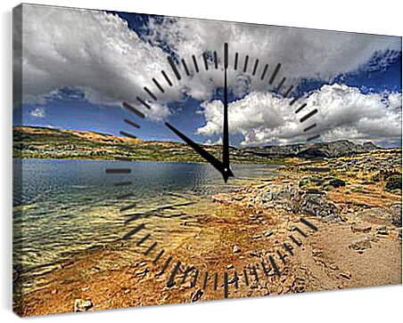 Часы картина - Речной берег