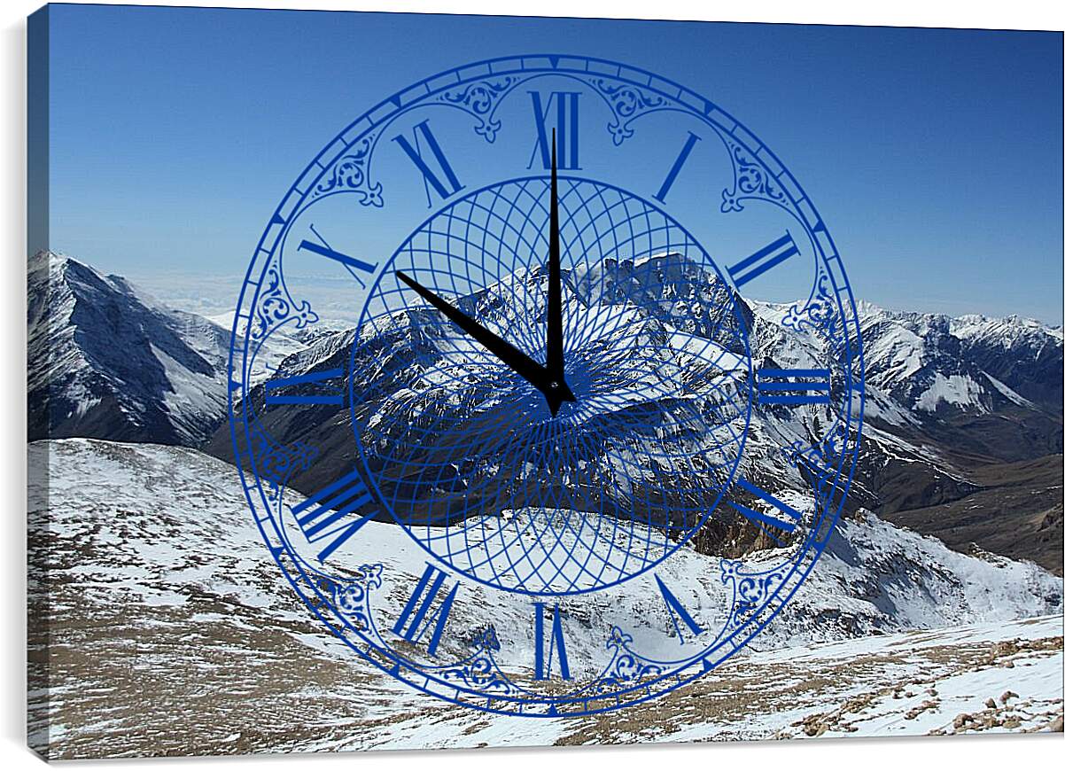 Часы картина - Гора Базардюзю 2. Дагестан