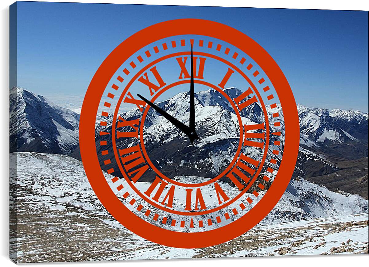 Часы картина - Гора Базардюзю 2. Дагестан
