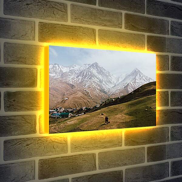 Лайтбокс световая панель - Гора Базардюзю 1. Дагестан