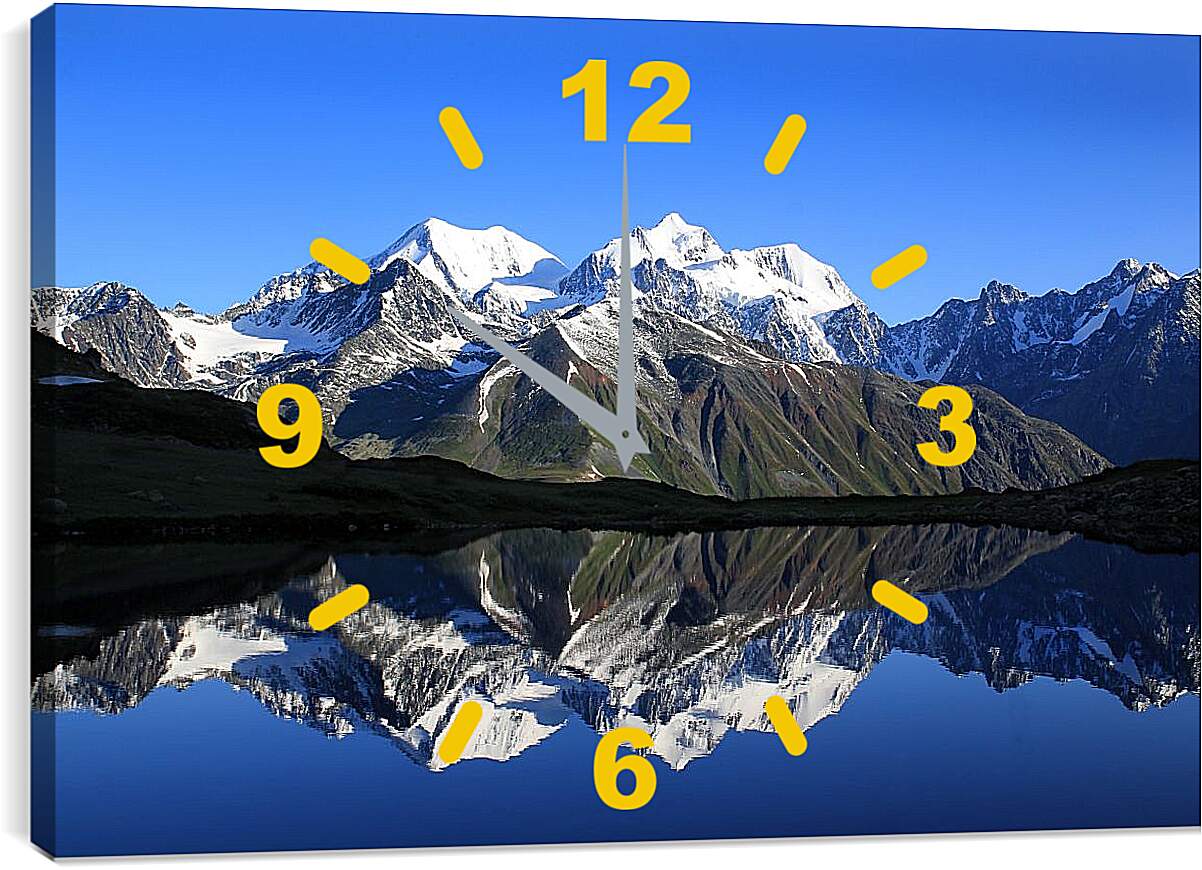 Часы картина - Гора Белуха 3. Республика Алтай