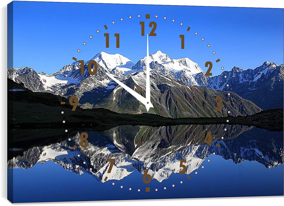 Часы картина - Гора Белуха 3. Республика Алтай