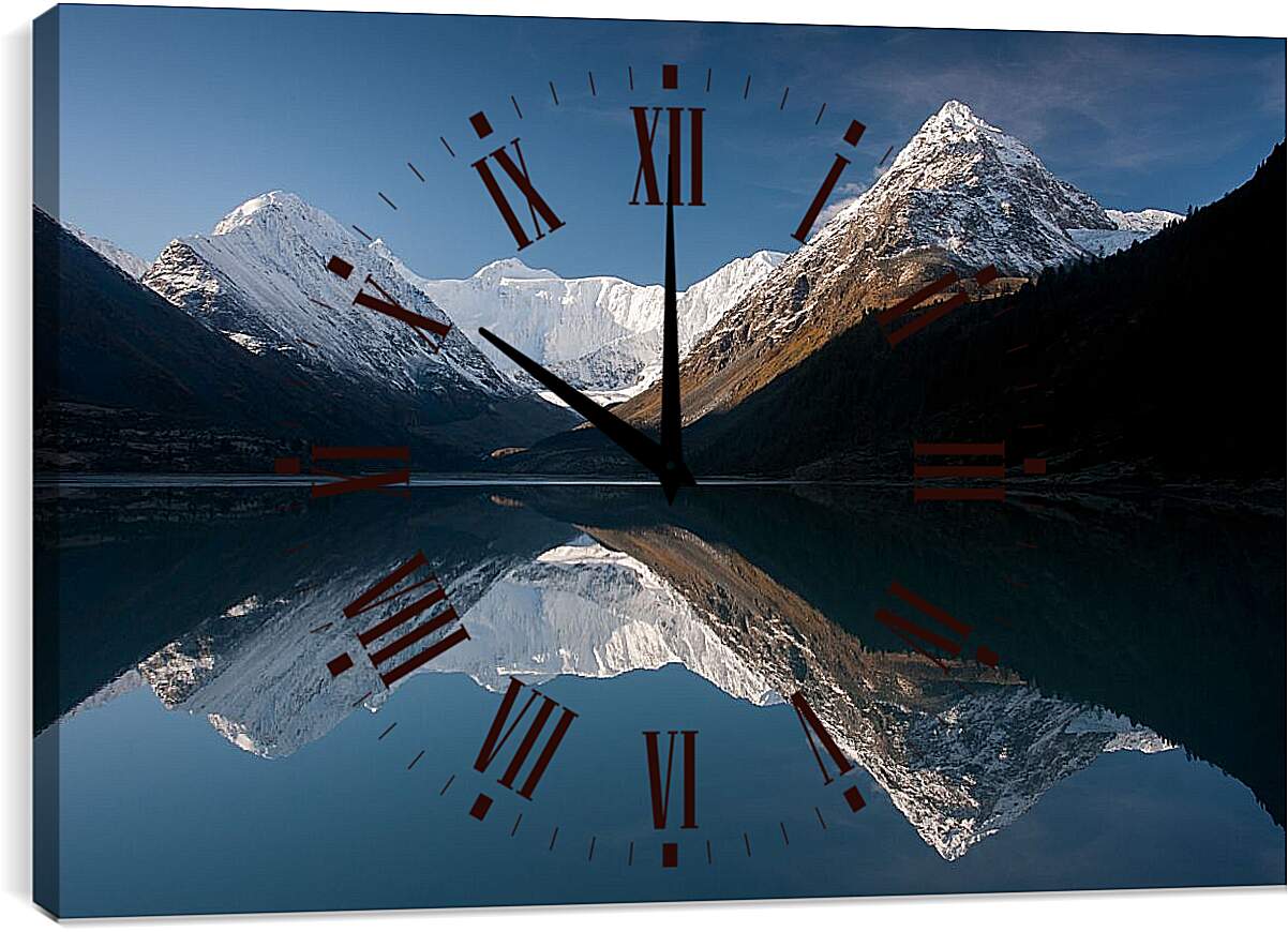 Часы картина - Гора Белуха 2. Республика Алтай