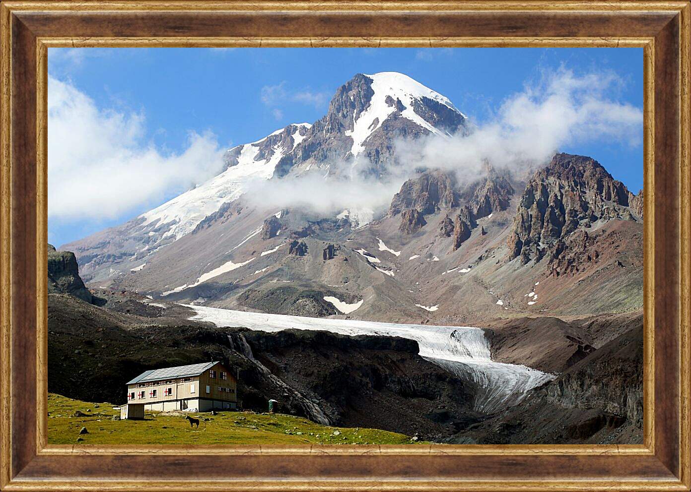 Картина в раме - Гора Казбек 2. Грузия