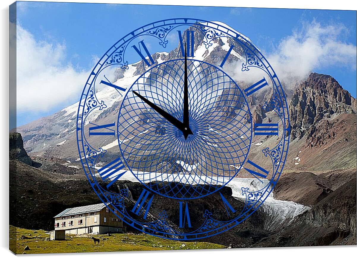 Часы картина - Гора Казбек 2. Грузия