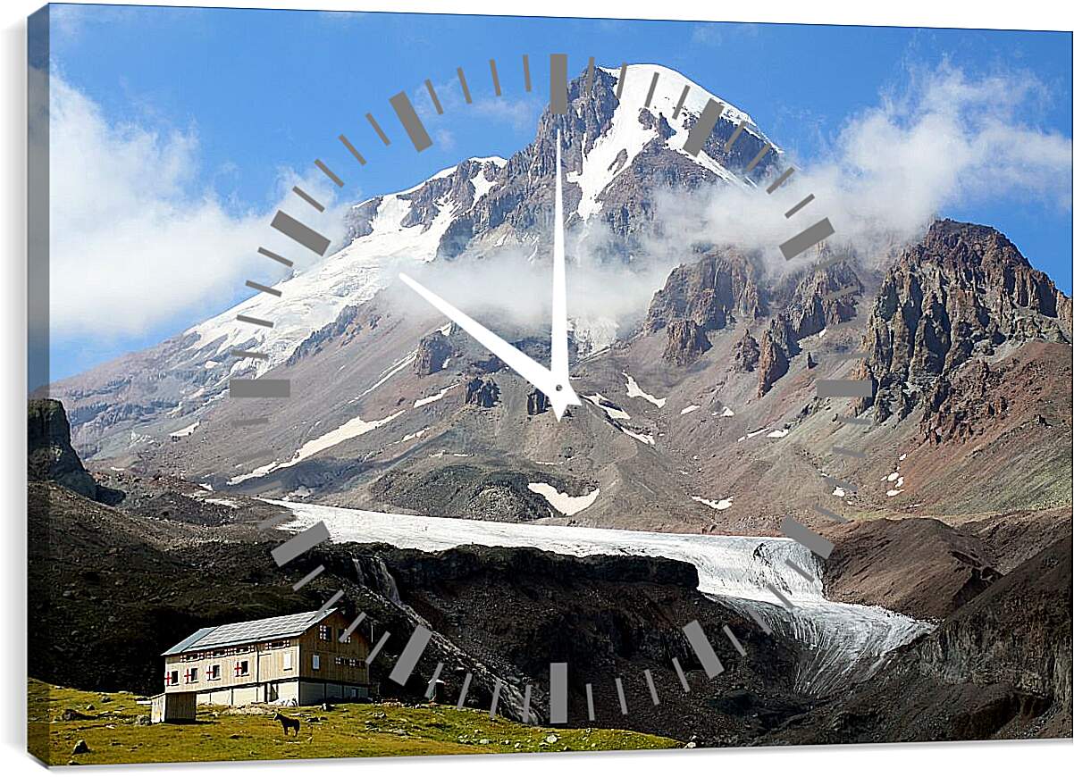 Часы картина - Гора Казбек 2. Грузия