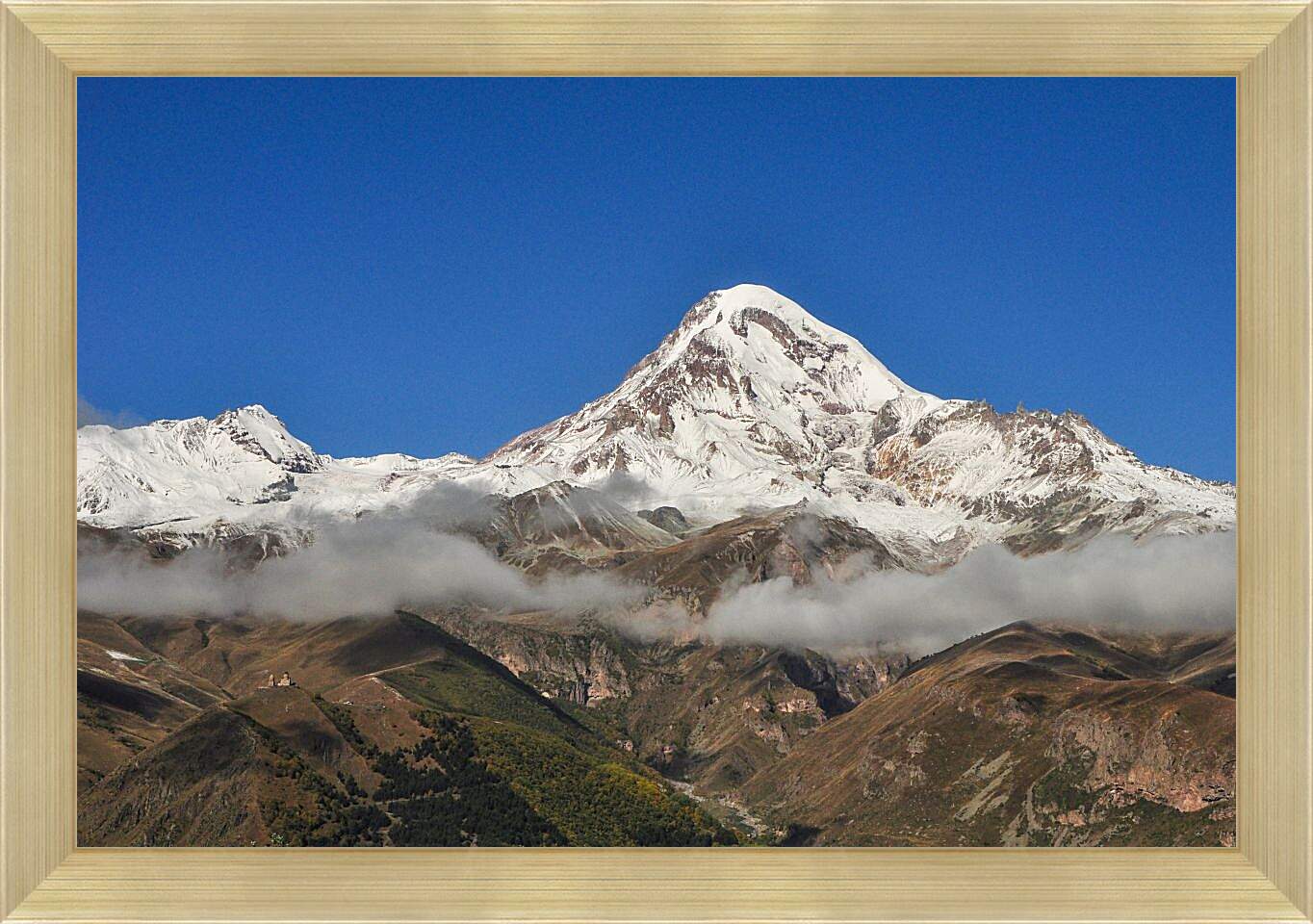 Картина в раме - Гора Казбек 1. Грузия