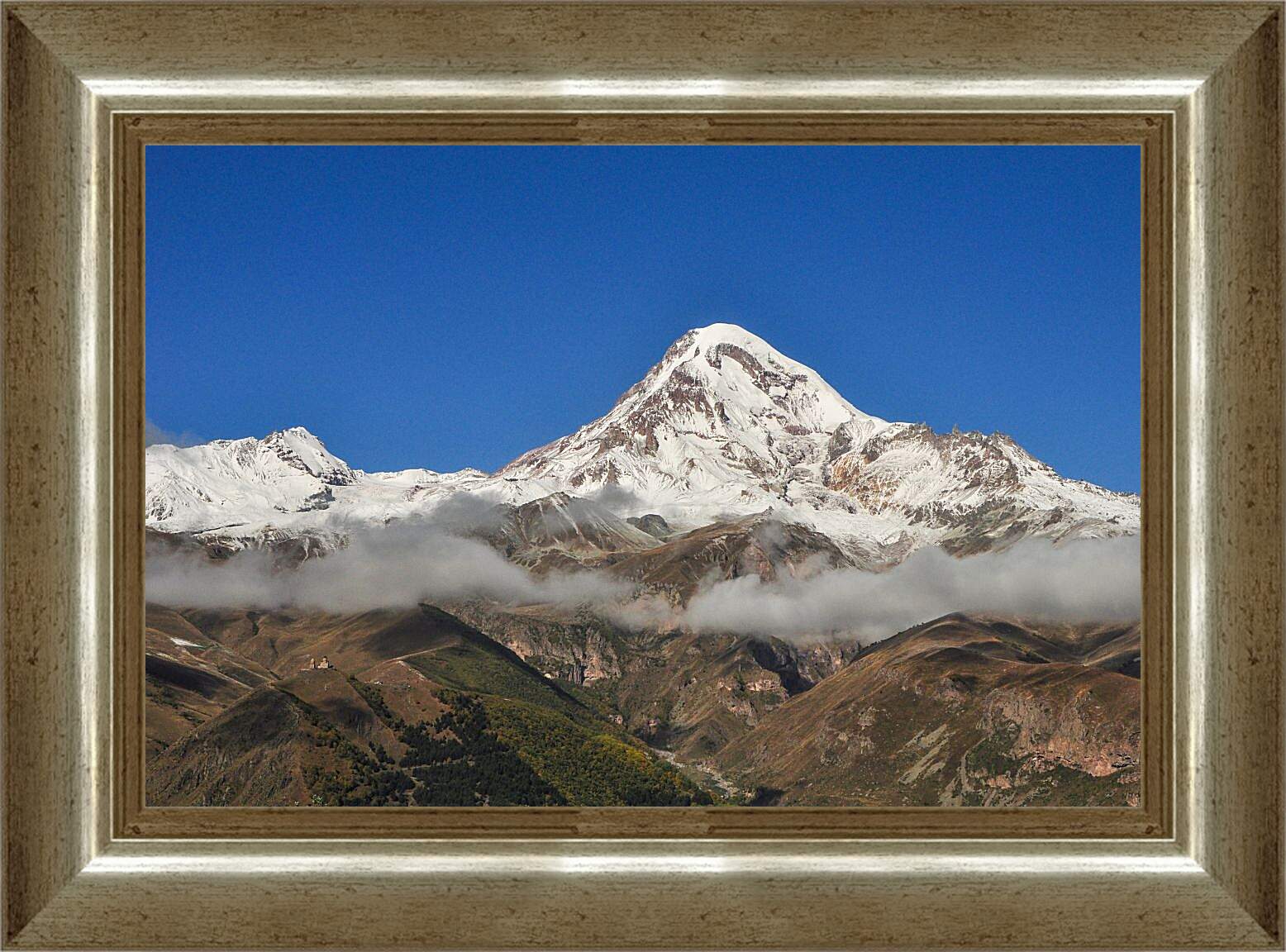 Картина в раме - Гора Казбек 1. Грузия