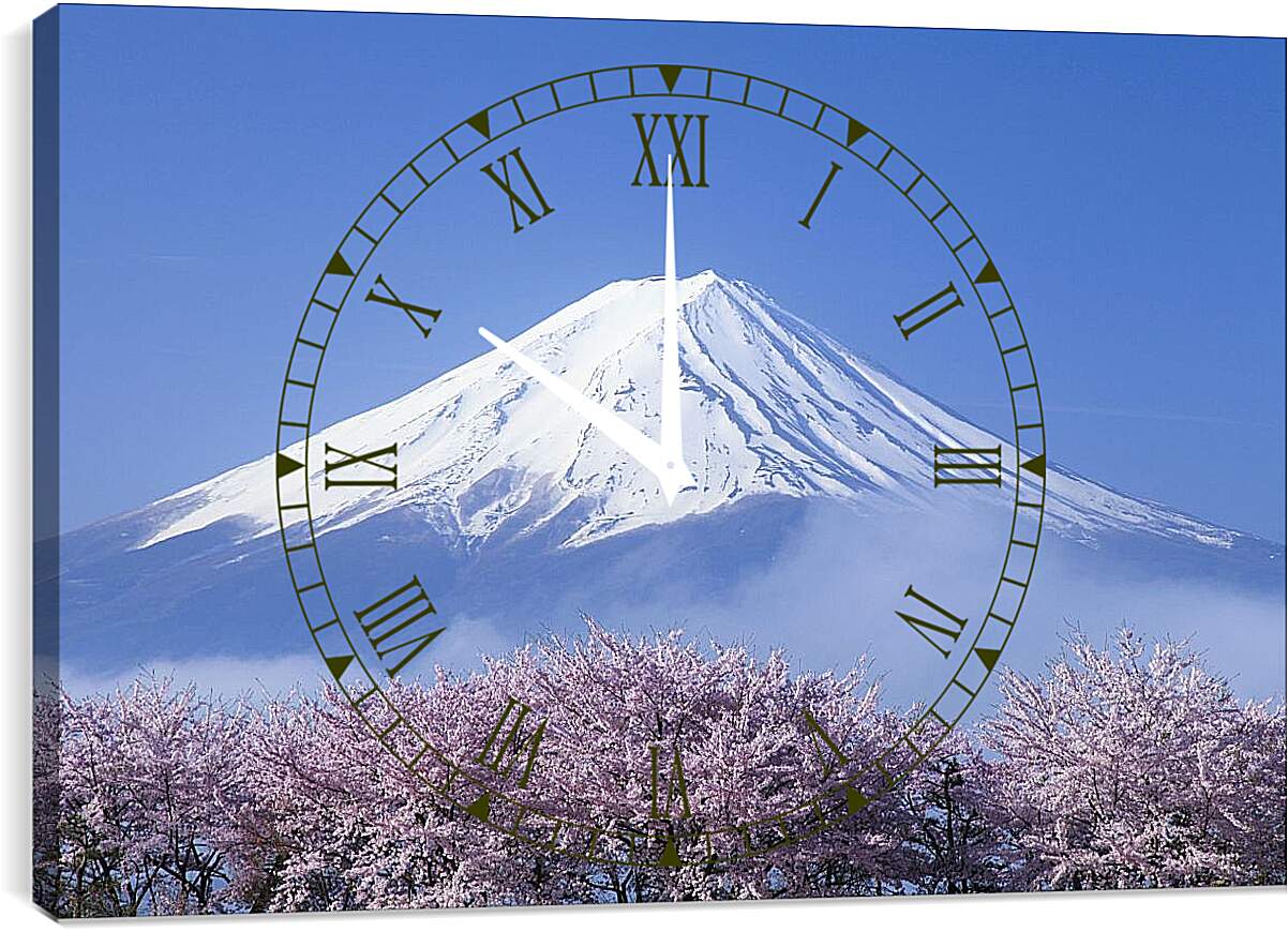 Часы картина - Гора Фудзияма 2. Япония