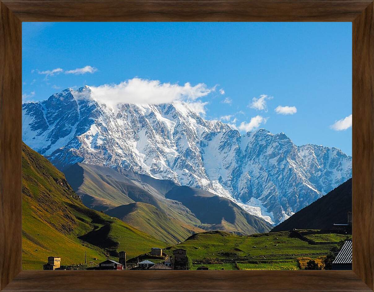 Картина в раме - Гора Шхара 2. Грузия