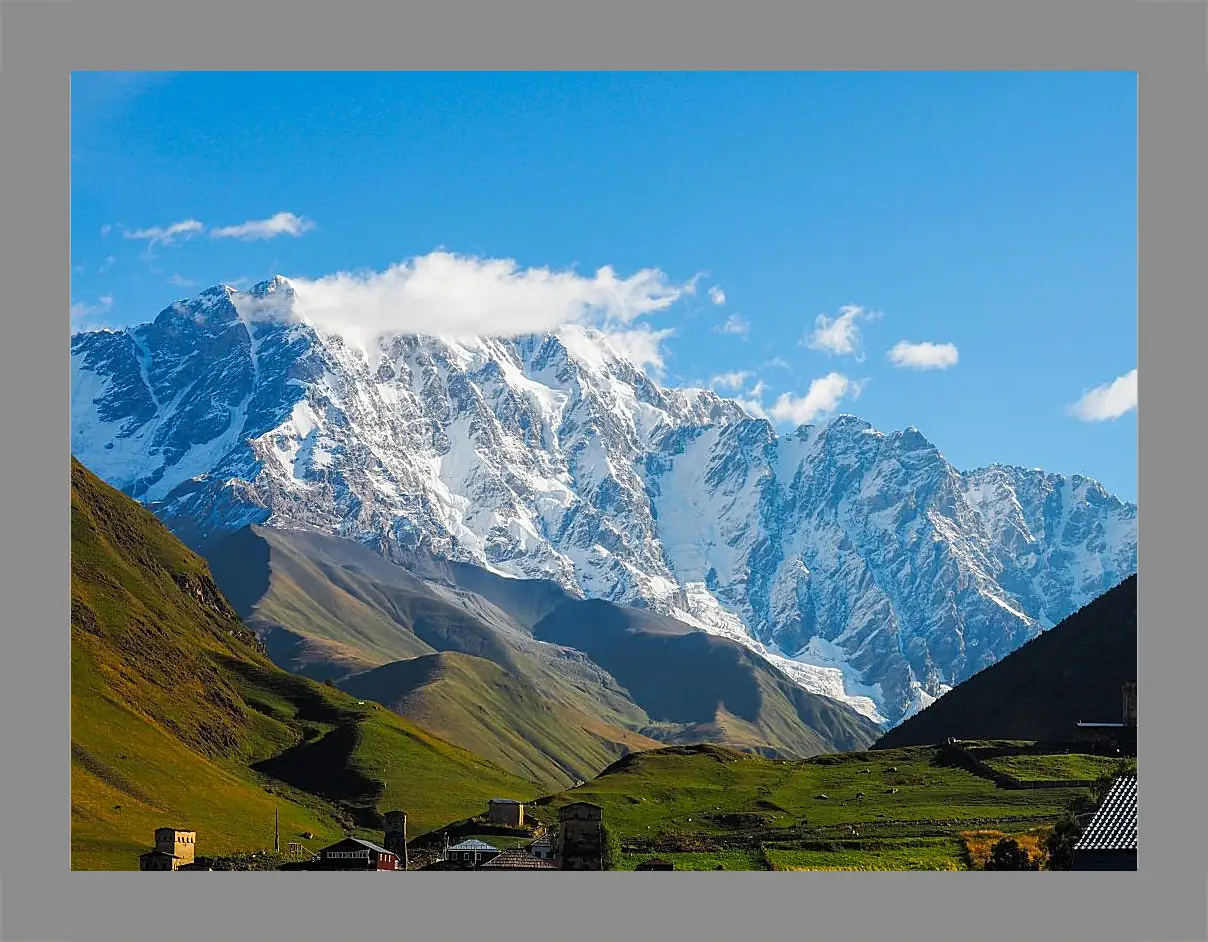 Картина в раме - Гора Шхара 2. Грузия