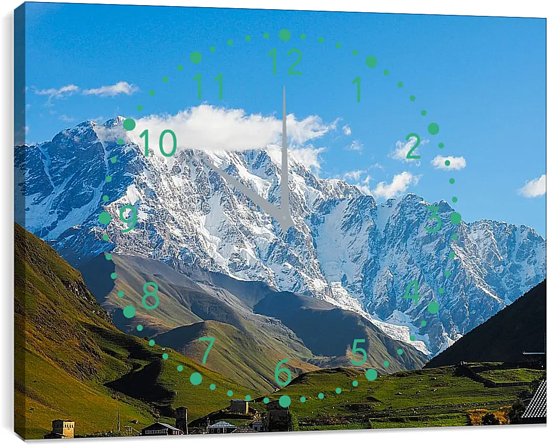 Часы картина - Гора Шхара 2. Грузия