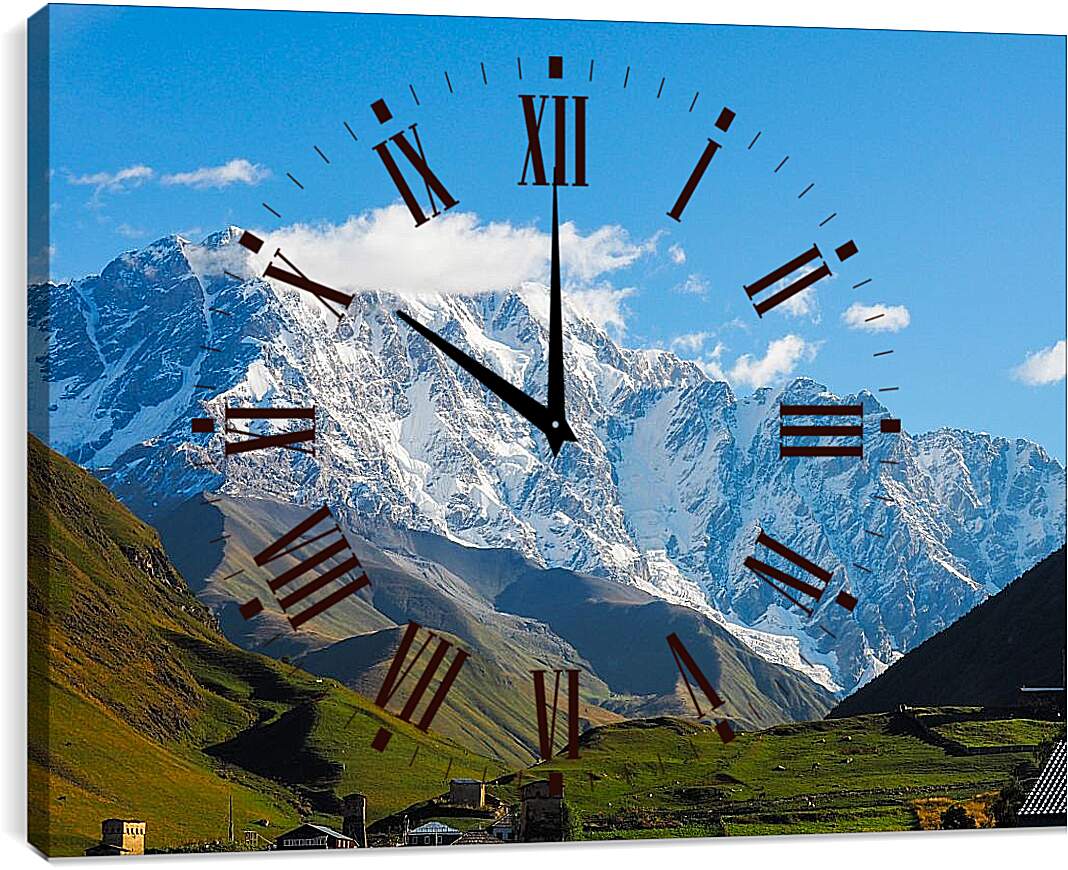 Часы картина - Гора Шхара 2. Грузия
