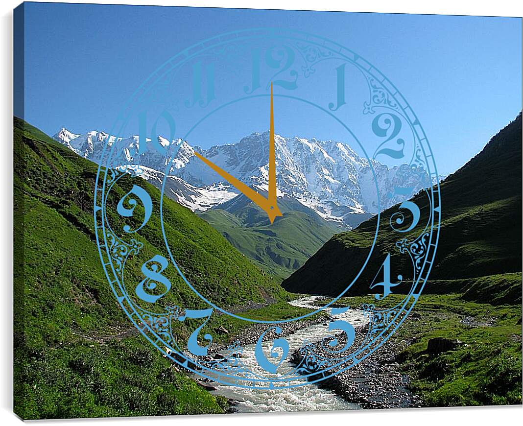 Часы картина - Гора Шхара 1. Грузия