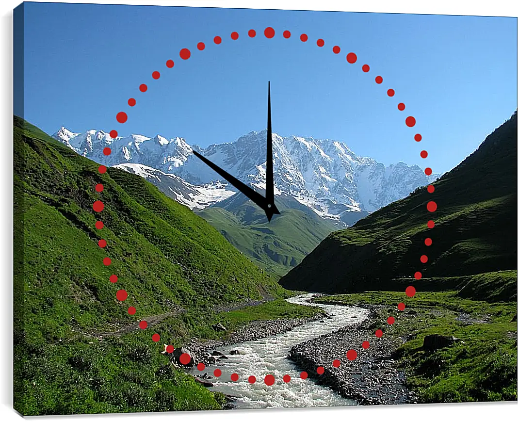 Часы картина - Гора Шхара 1. Грузия