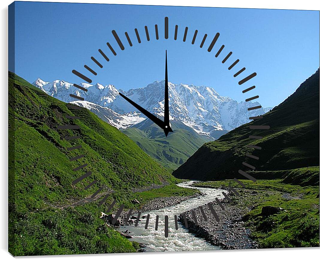 Часы картина - Гора Шхара 1. Грузия