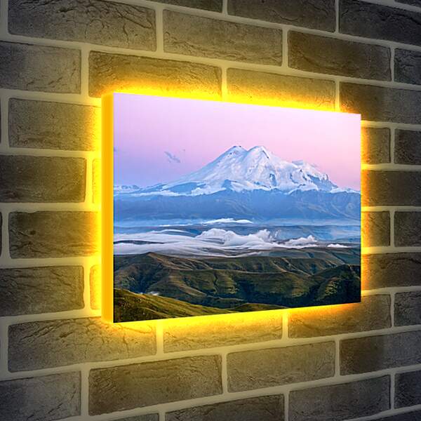 Лайтбокс световая панель - Гора Эльбрус 1