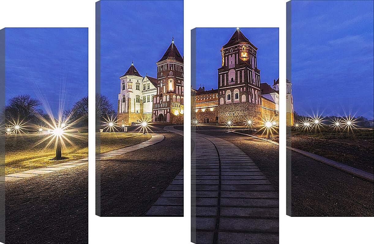 Модульная картина - Мирский замок 4. Республика Беларусь
