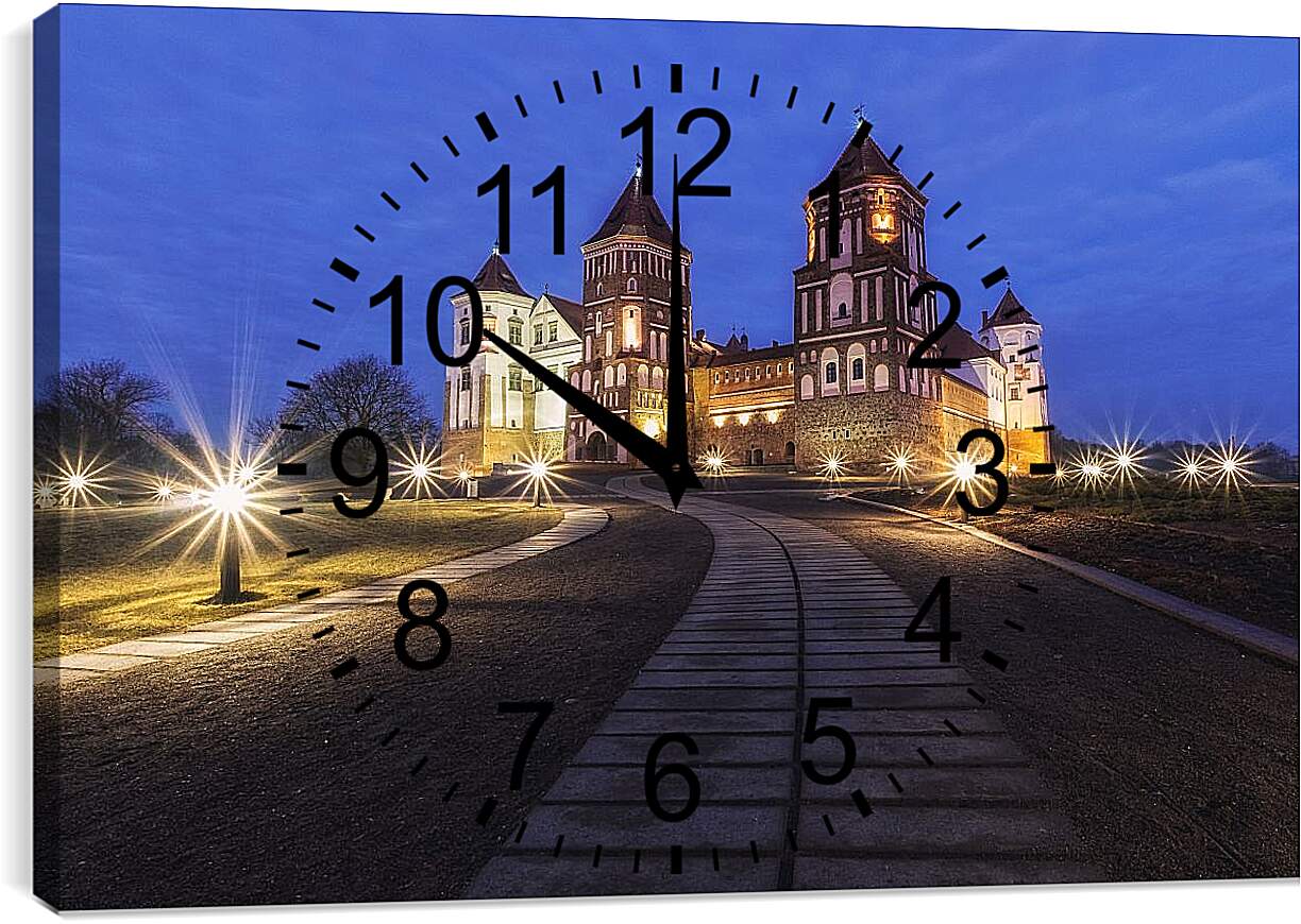 Часы картина - Мирский замок 4. Республика Беларусь