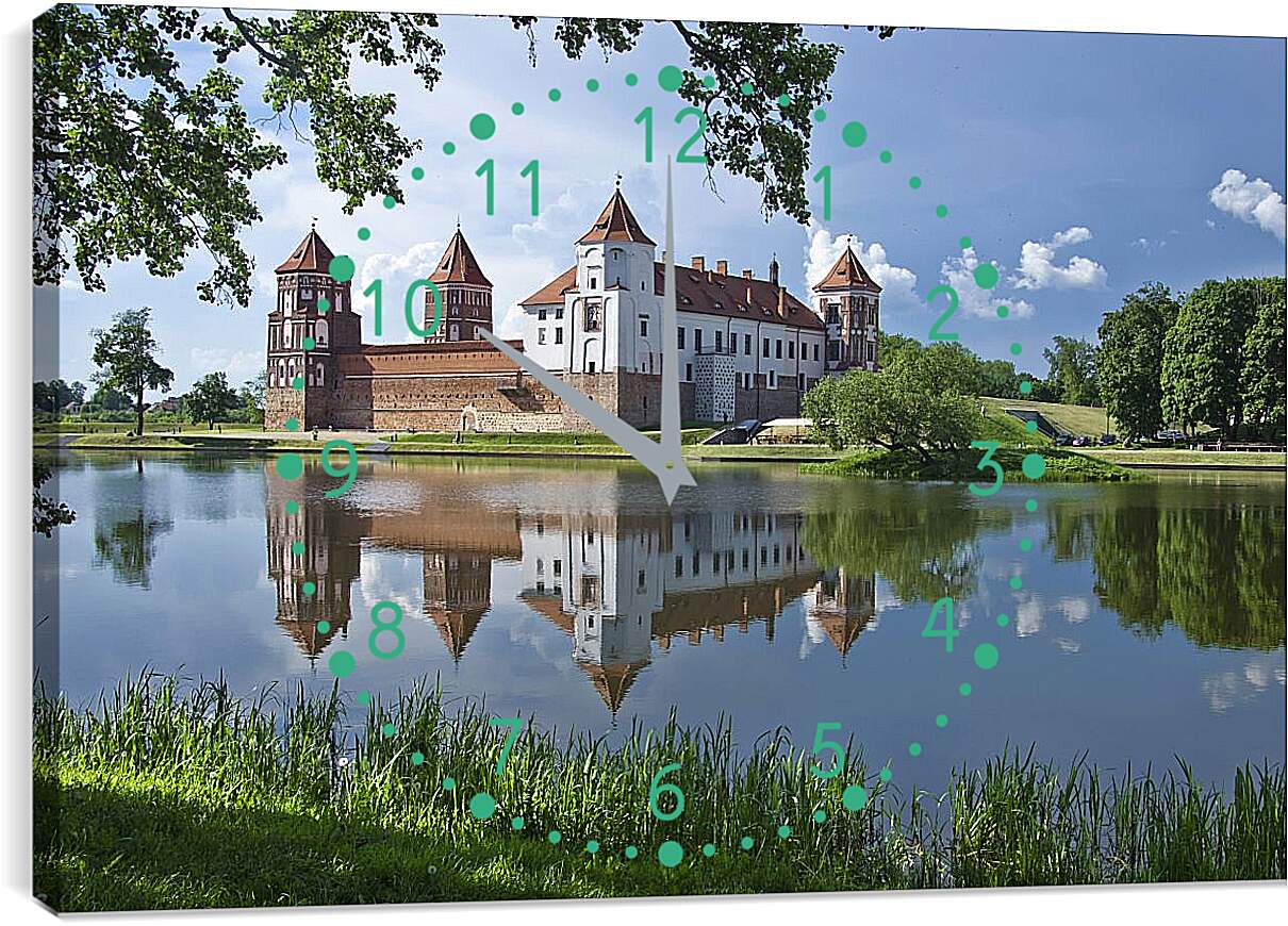 Часы картина - Мирский замок 3. Республика Беларусь